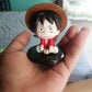 7Cm One Piece Anime Figure Monkey D Luffy Roronoa Zoro Kawaii Toys Q Figural Car Decoration Pvc Figurine Model Children Gift