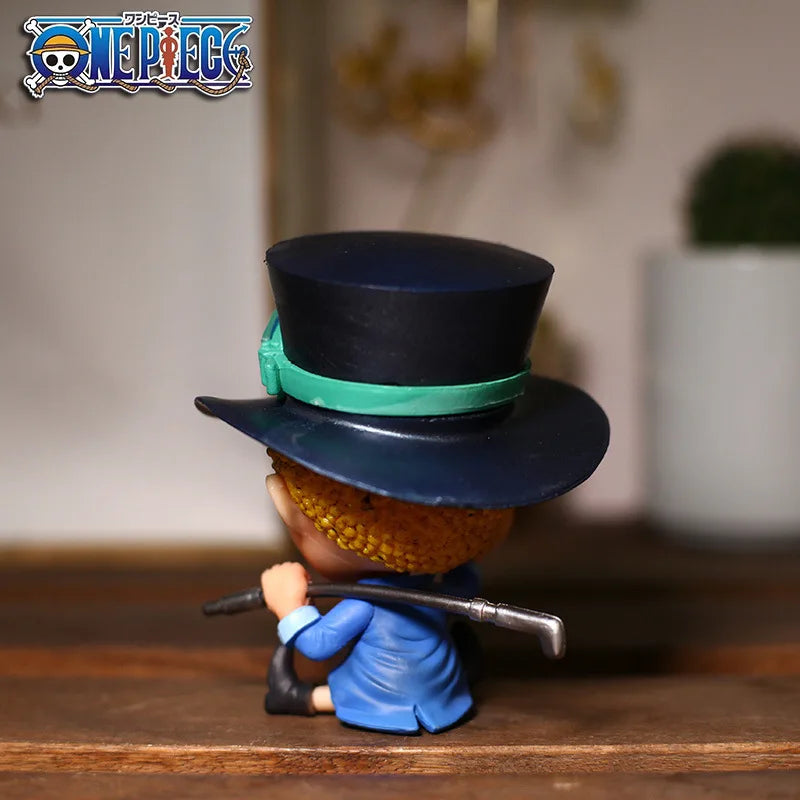 Figurine one piece shibi statuette drôle collection décoration manga animé 8cm sans boîte originale jouet déco idée cadeau anniversaire Noël Luffy Sanji zoro boa chopper ace