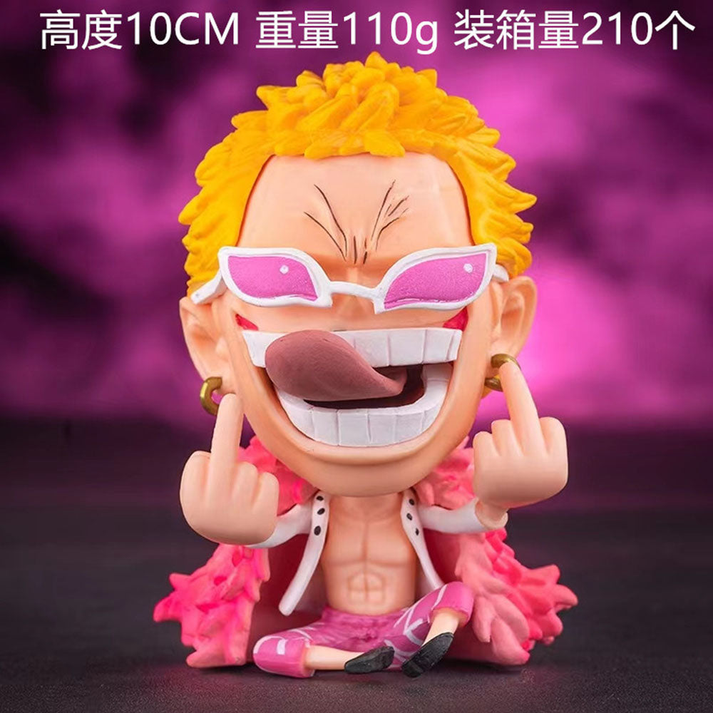 Figurine one piece shibi statuette drôle collection décoration manga animé 8cm sans boîte originale jouet déco idée cadeau anniversaire Noël Luffy Sanji zoro boa chopper ace