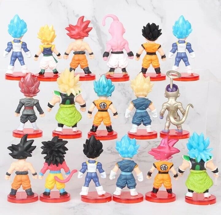 Figurine Dragon Ball Super 16 Pieces Entre 5 Et 7 Cm goku vegeta freezer broly