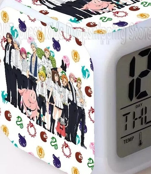seven Deadly sins reveil Led 7 Couleurs Thermomètre déco lumineuse collection