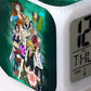seven Deadly sins reveil Led 7 Couleurs Thermomètre horloge decoration manga