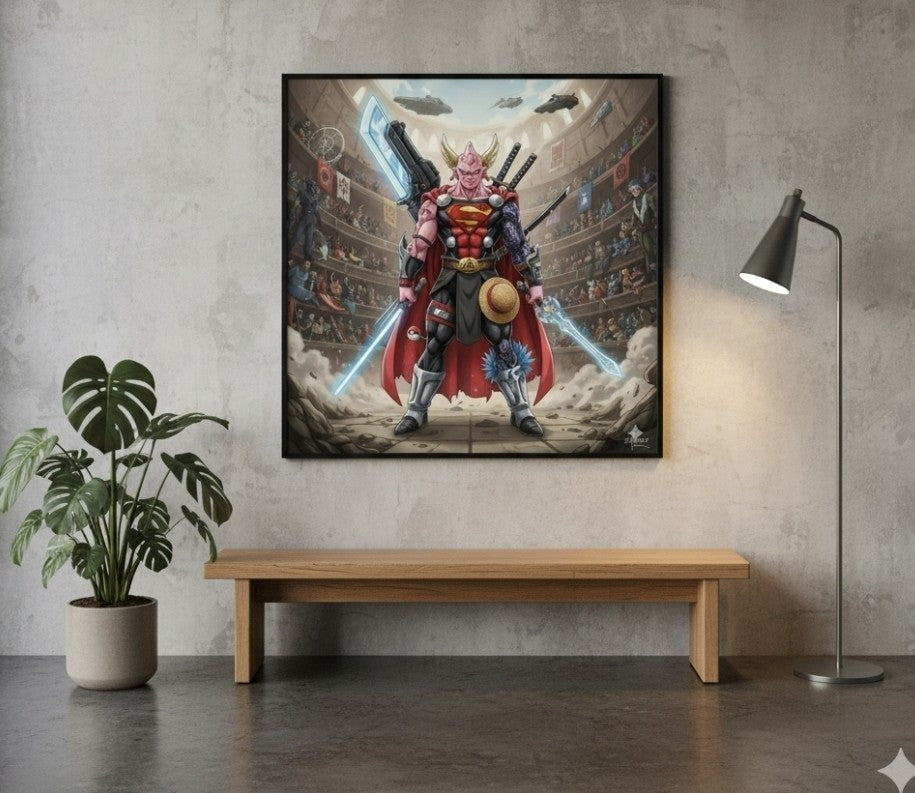 Toile Cotton Pop Culture Poster Collection Majin Bu Multiverse Héro Absorbé Fan