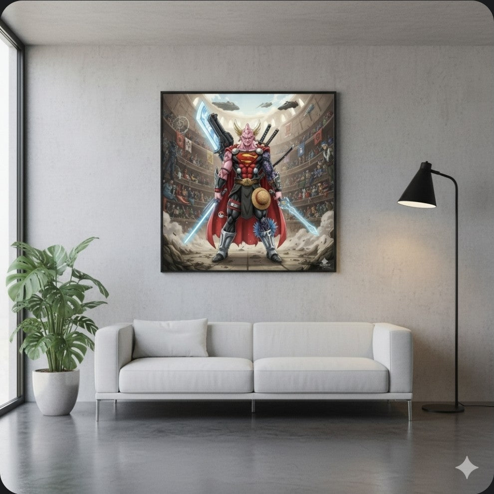 Toile Cotton Pop Culture Poster Collection Majin Bu Multiverse Héro Absorbé Fan