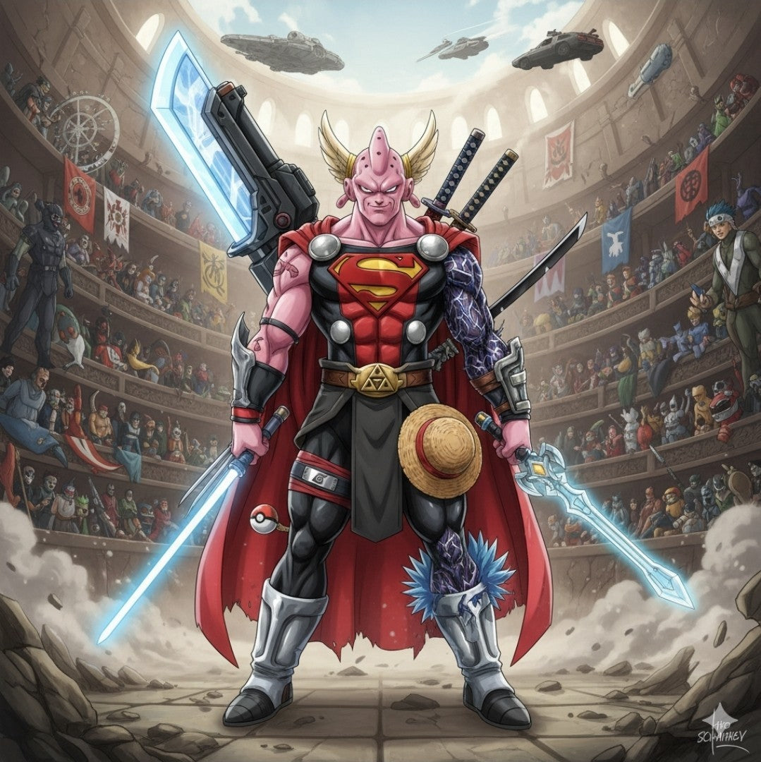 Toile Cotton Pop Culture Poster Collection Majin Bu Multiverse Héro Absorbé Fan