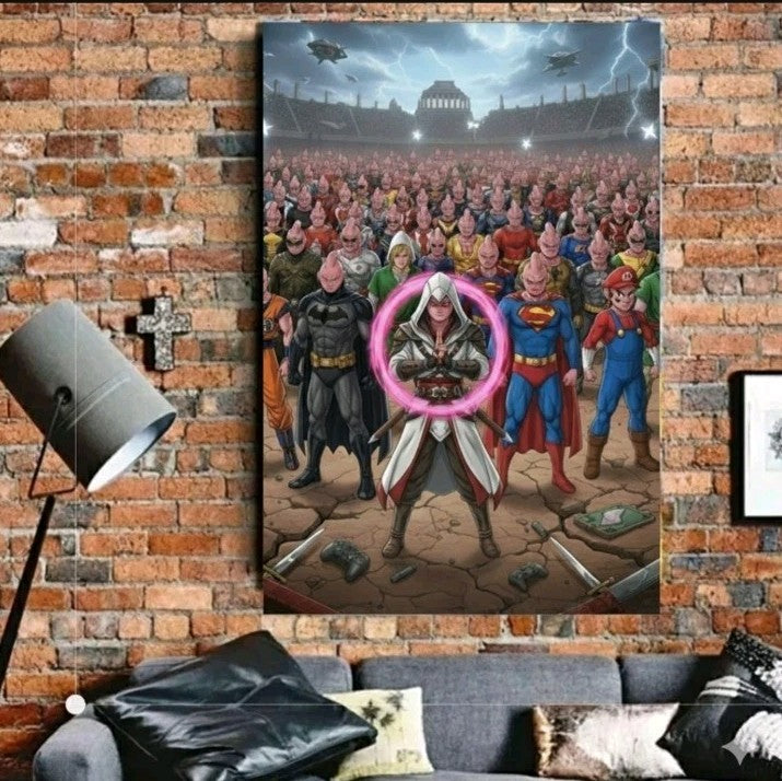 Toile Cotton Pop Culture Poster Collection Majin Bu Multiverse Héro Absorbé Fan