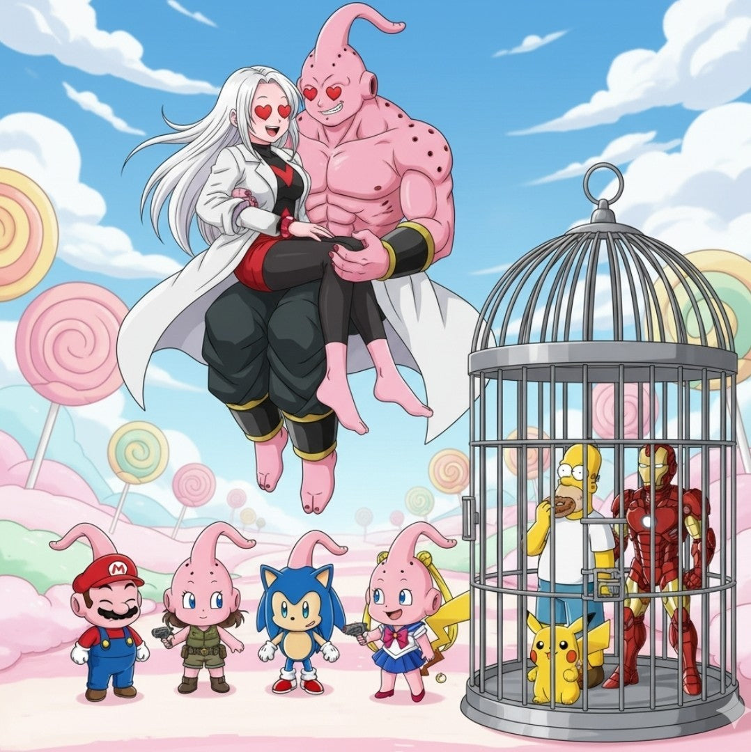 Toile Cotton Pop Culture Poster Collection Majin Bu Multiverse Héro Absorbé Fan