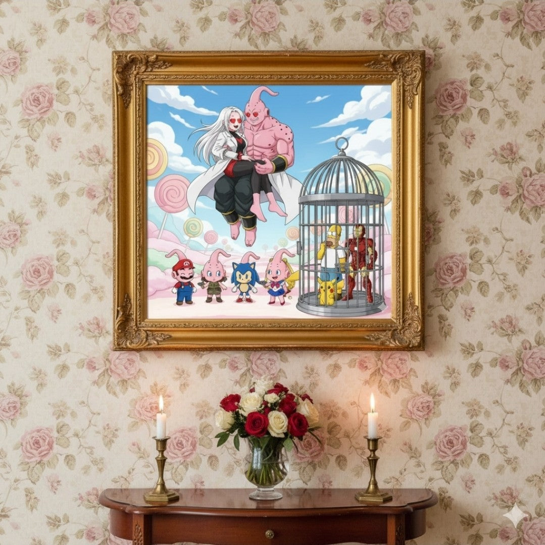 Toile Cotton Pop Culture Poster Collection Majin Bu Multiverse Héro Absorbé Fan