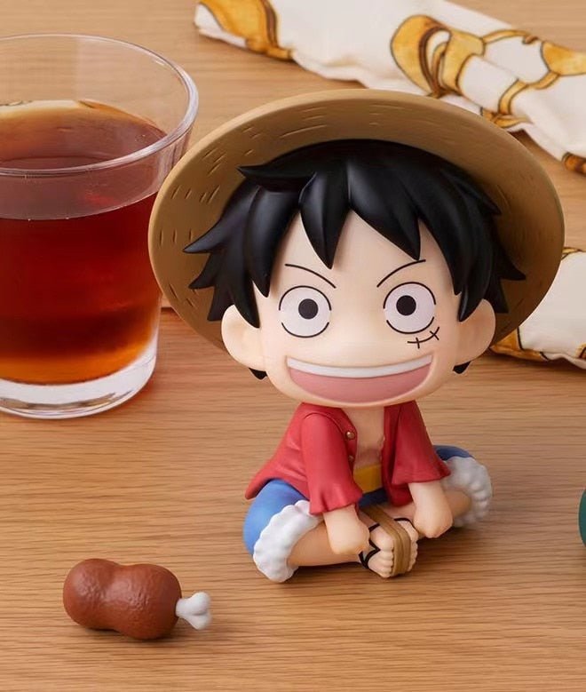 7Cm One Piece Anime Figure Monkey D Luffy Roronoa Zoro Kawaii Toys Q Figural Car Decoration Pvc Figurine Model Children Gift