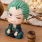 7Cm One Piece Anime Figure Monkey D Luffy Roronoa Zoro Kawaii Toys Q Figural Car Decoration Pvc Figurine Model Children Gift