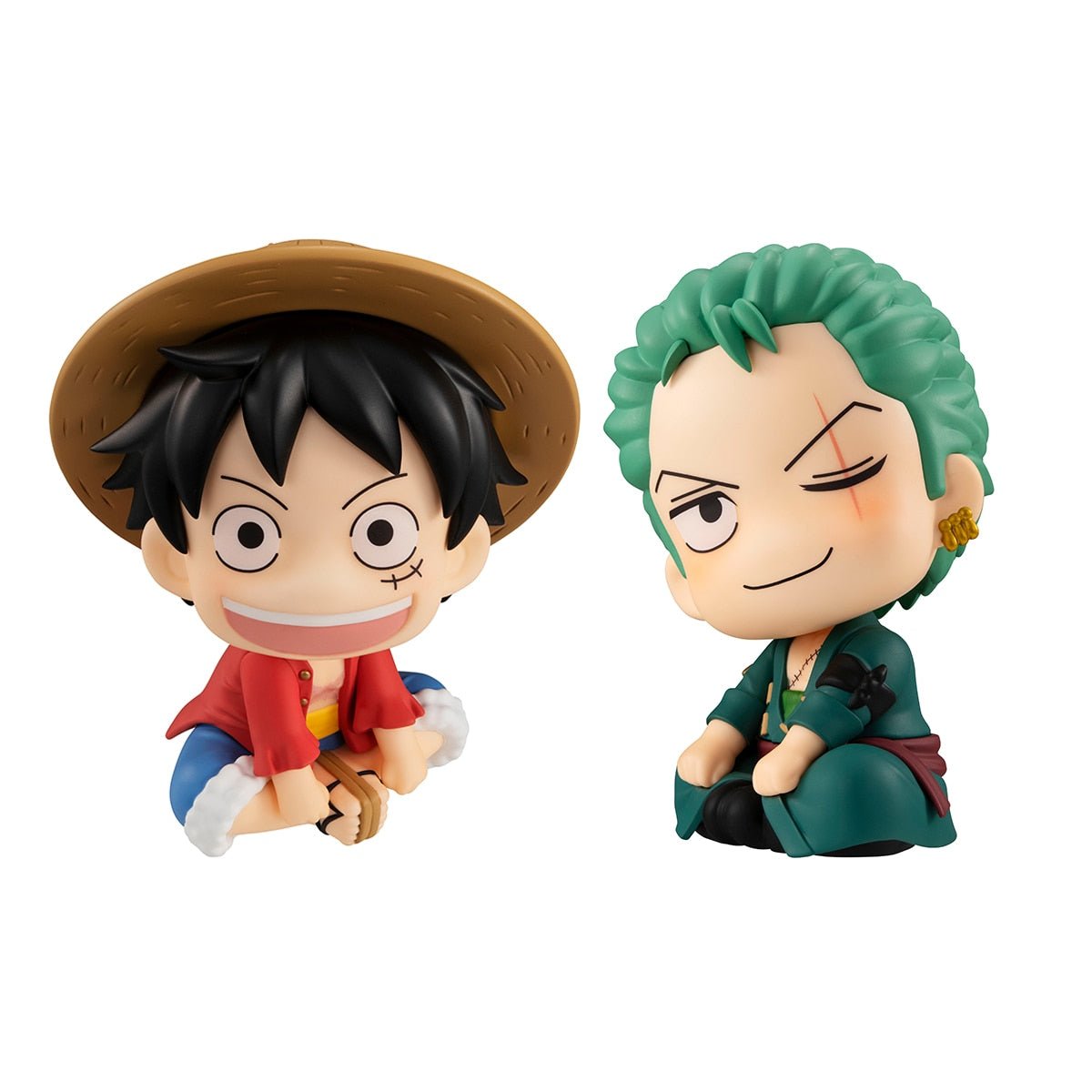 7Cm One Piece Anime Figure Monkey D Luffy Roronoa Zoro Kawaii Toys Q Figural Car Decoration Pvc Figurine Model Children Gift