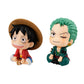 7Cm One Piece Anime Figure Monkey D Luffy Roronoa Zoro Kawaii Toys Q Figural Car Decoration Pvc Figurine Model Children Gift