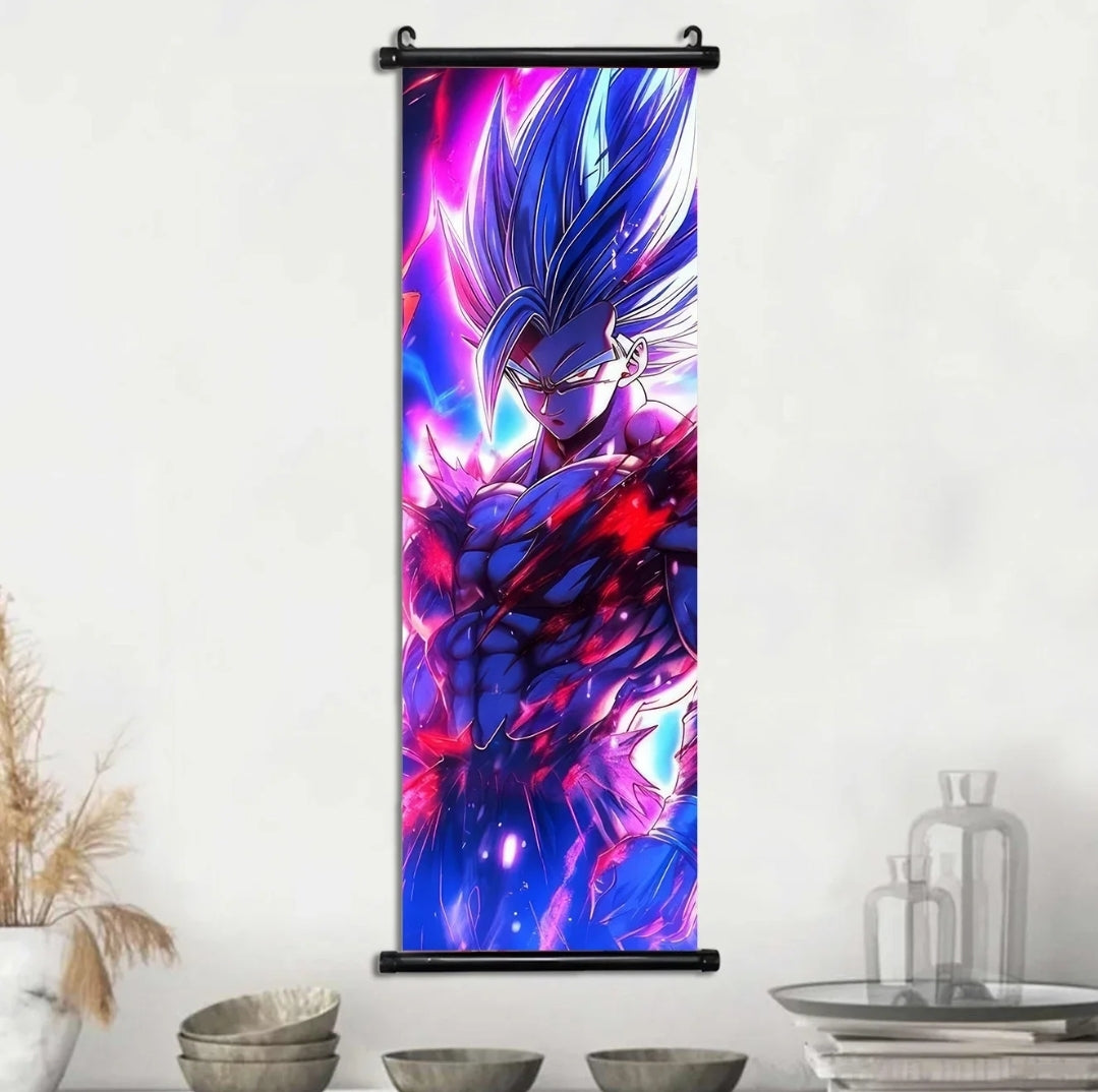 Tableau dragon ball toile avec cadre déroulant 30×90 cm affiche murale décoration collection manga