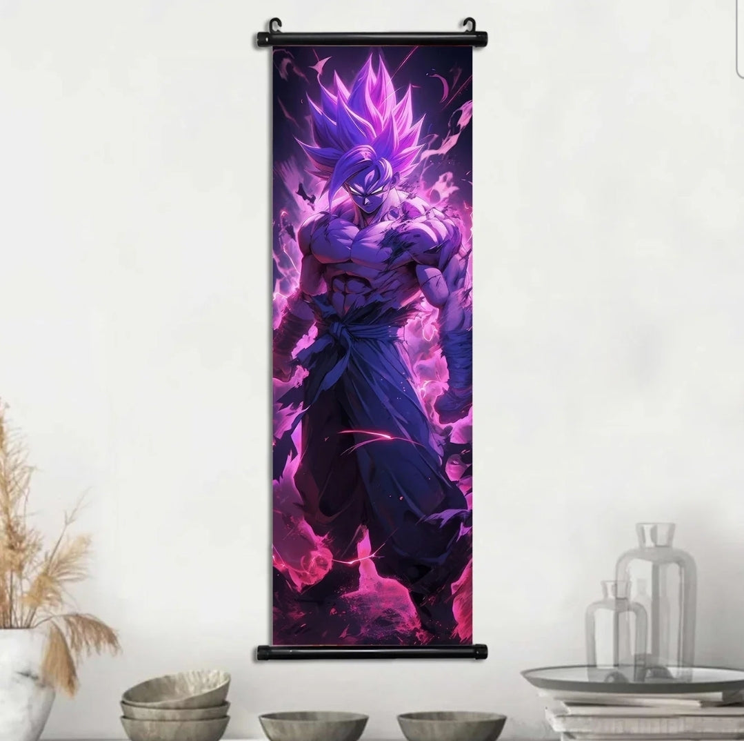 Tableau dragon ball toile avec cadre déroulant 30×90 cm affiche murale décoration collection manga