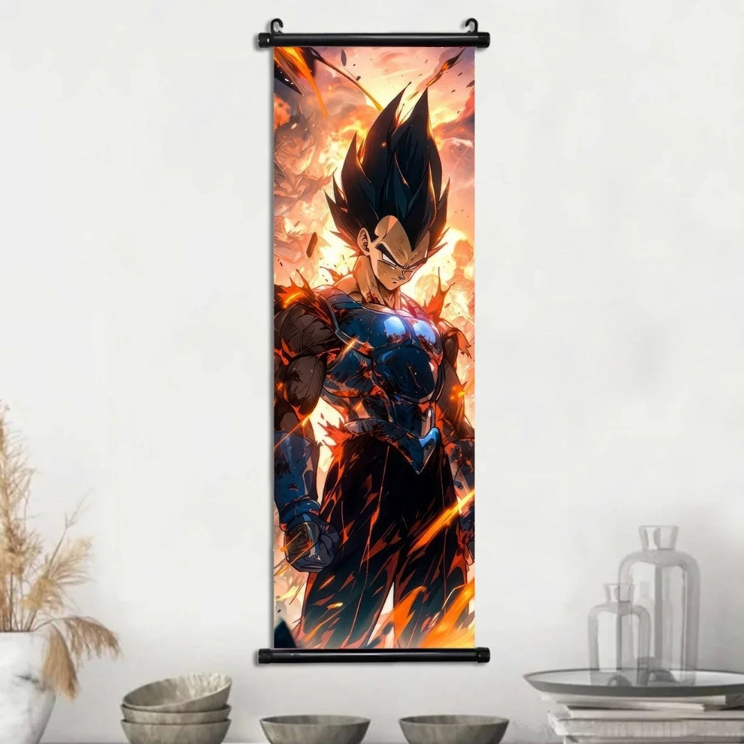 Tableau dragon ball toile avec cadre déroulant 30×90 cm affiche murale décoration collection manga