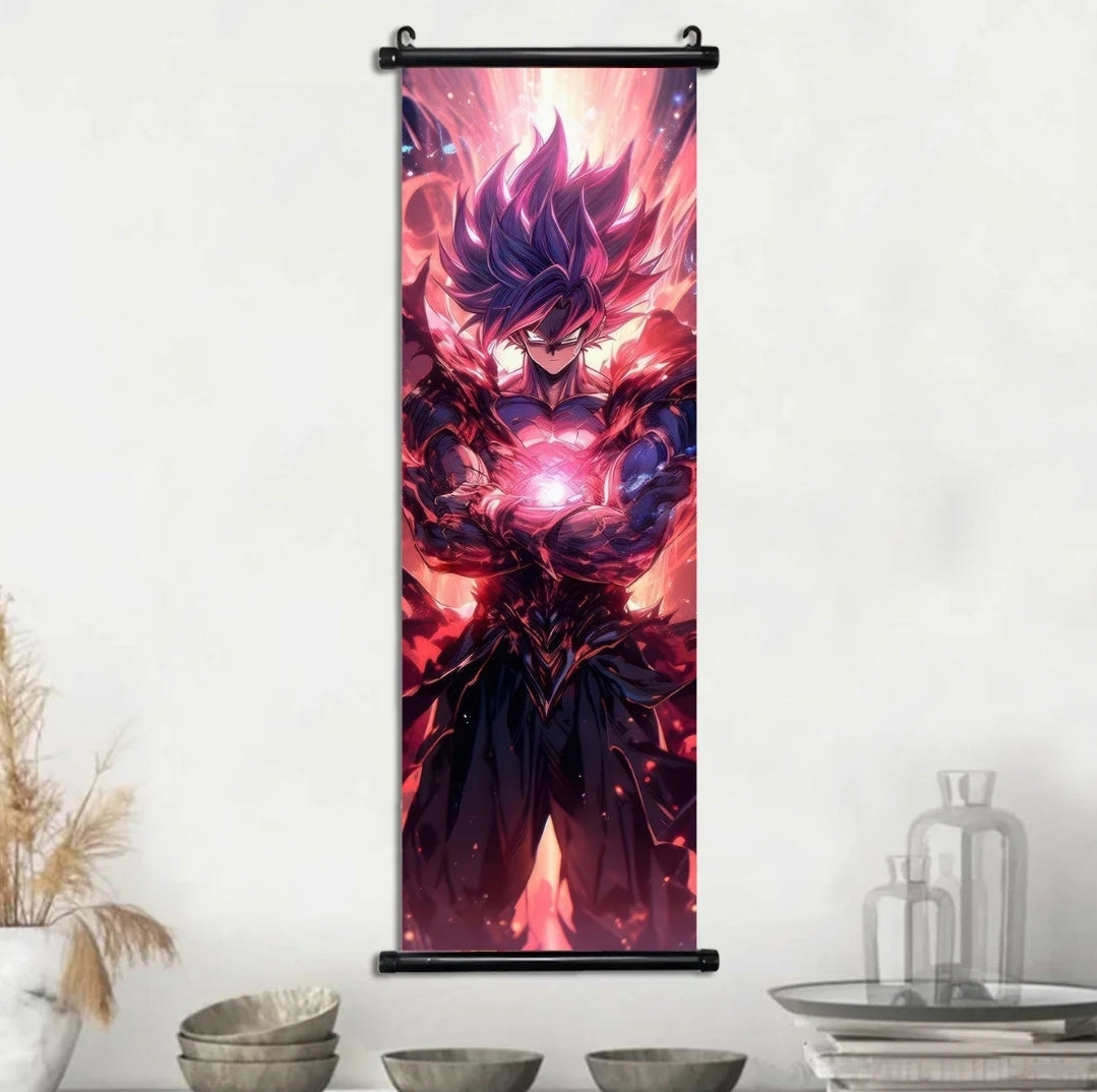 Tableau dragon ball toile avec cadre déroulant 30×90 cm affiche murale décoration collection manga