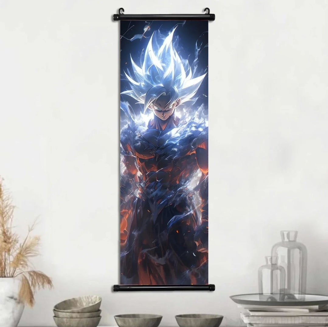 Tableau dragon ball toile avec cadre déroulant 30×90 cm affiche murale décoration collection manga