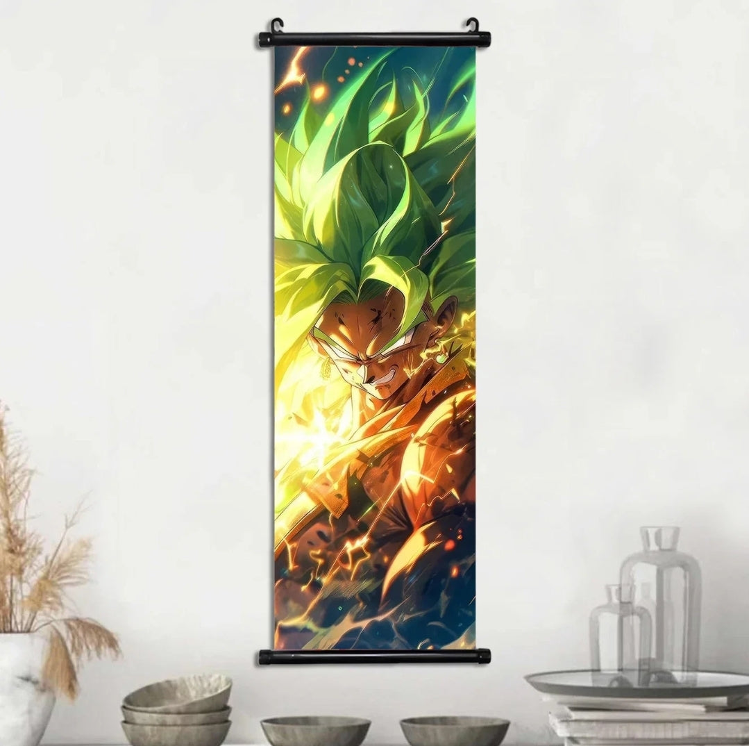 Tableau dragon ball toile avec cadre déroulant 30×90 cm affiche murale décoration collection manga