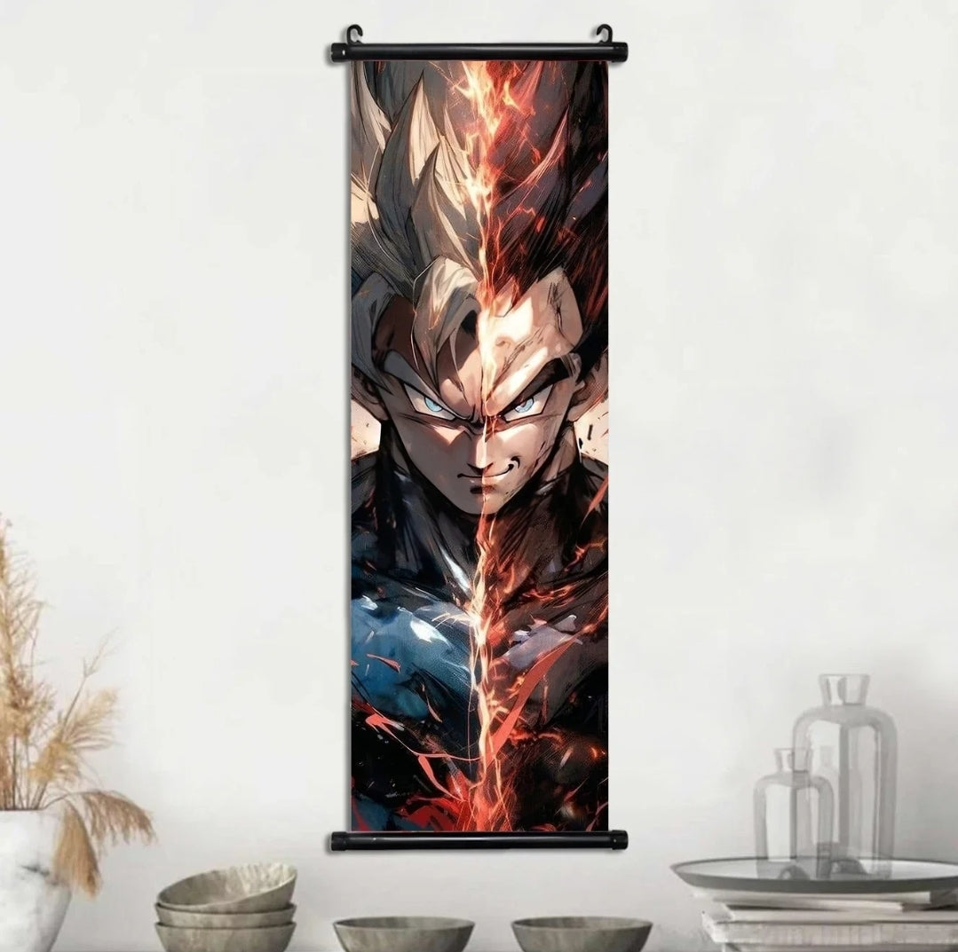 Tableau dragon ball toile avec cadre déroulant 30×90 cm affiche murale décoration collection manga