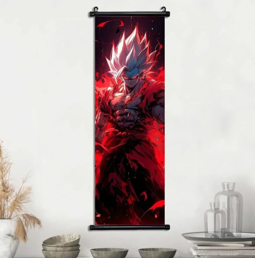 Tableau dragon ball toile avec cadre déroulant 30×90 cm affiche murale décoration collection manga