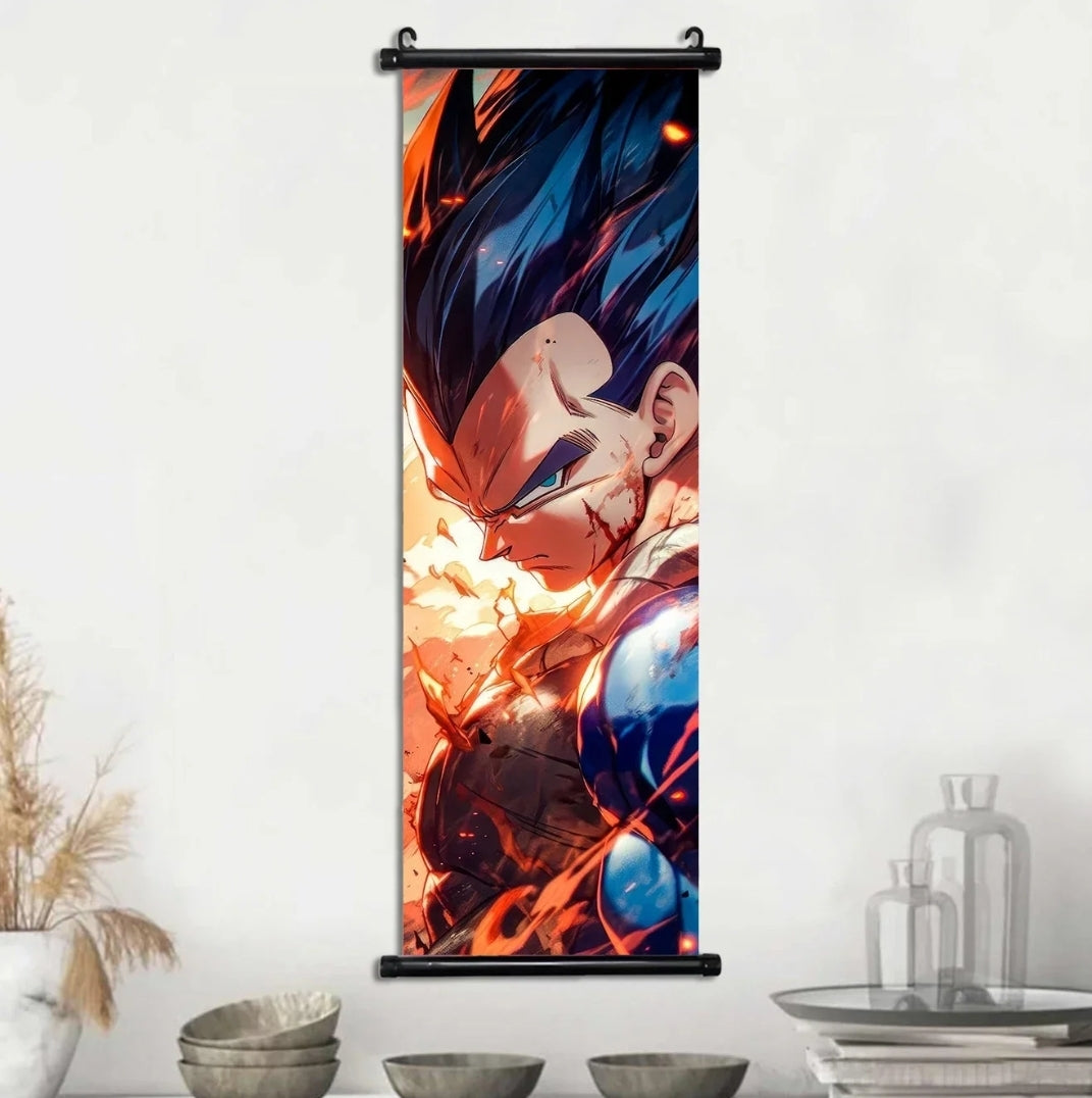 Tableau dragon ball toile avec cadre déroulant 30×90 cm affiche murale décoration collection manga