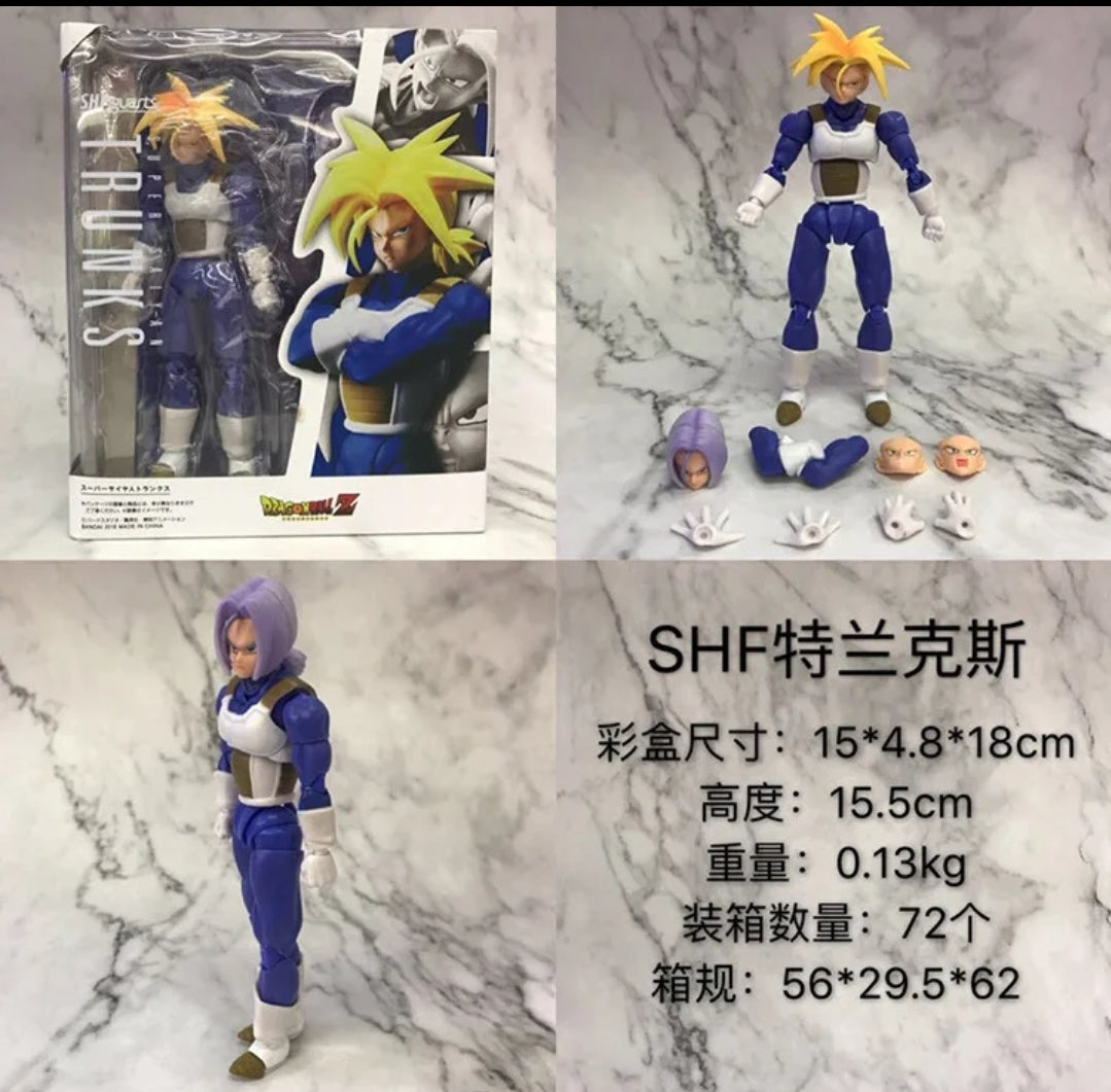 Dragon ball Z figurine trunk articulé pièce interchangeables modèle au choix