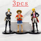 Figurines one piece lot de 6 statuettes Luffy Sanji Zoro roronoa red shanks Nico Robin collection manga animé