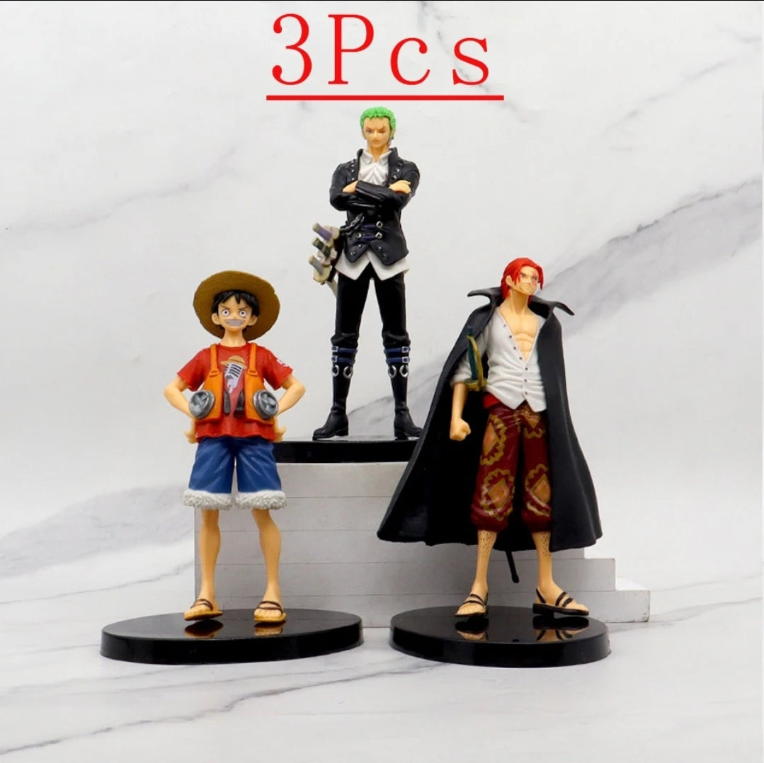 Figurines one piece lot de 6 statuettes Luffy Sanji Zoro roronoa red shanks Nico Robin collection manga animé