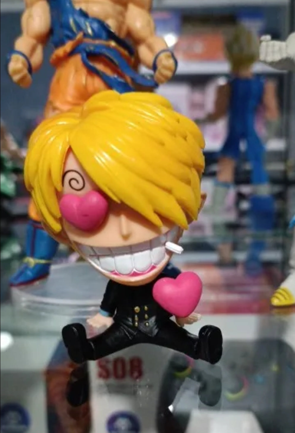 Figurine one piece shibi statuette drôle collection décoration manga animé 8cm sans boîte originale jouet déco idée cadeau anniversaire Noël Luffy Sanji zoro boa chopper ace