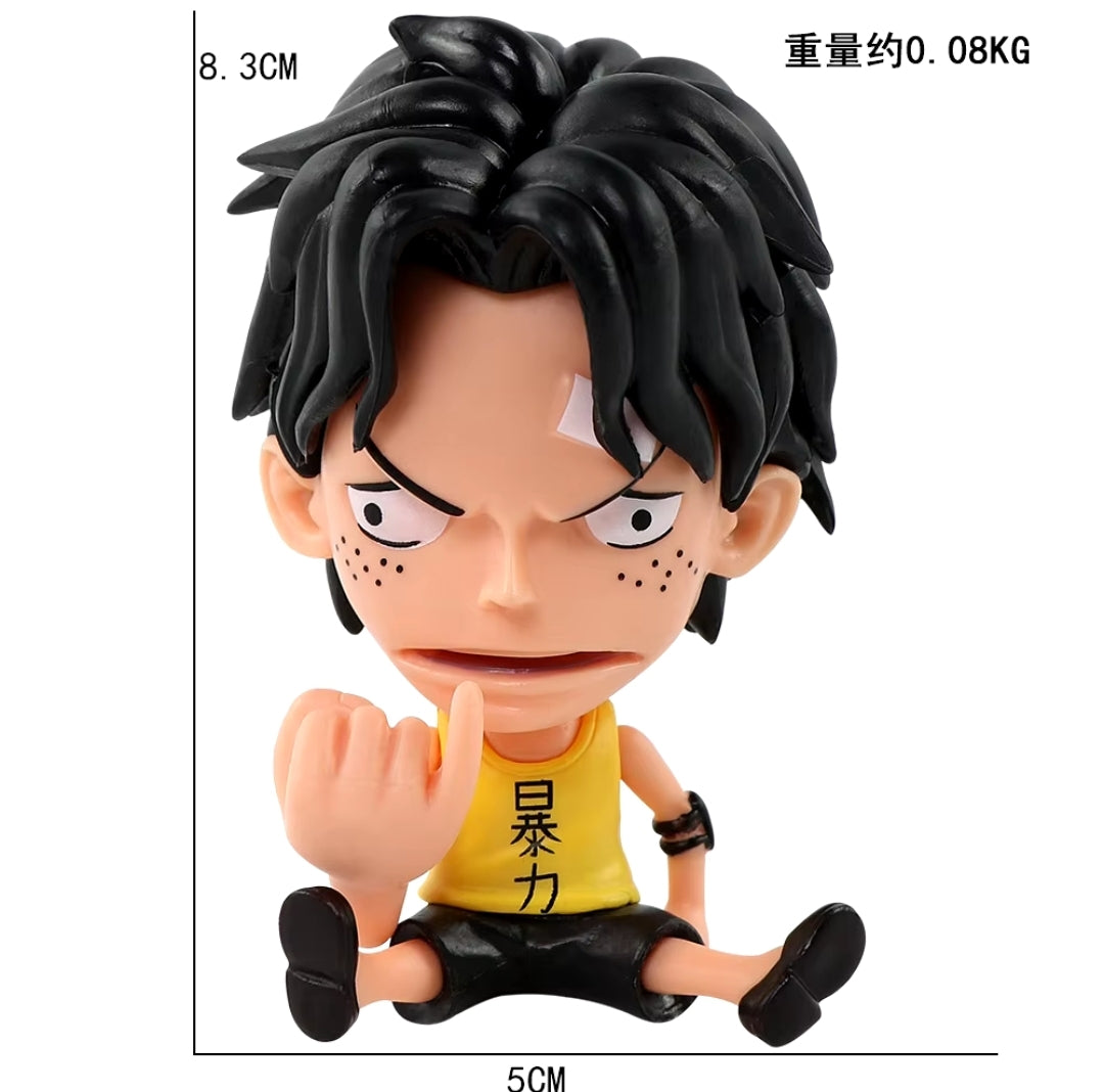 Figurine one piece shibi statuette drôle collection décoration manga animé 8cm sans boîte originale jouet déco idée cadeau anniversaire Noël Luffy Sanji zoro boa chopper ace