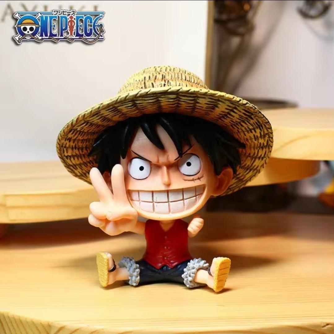 Figurine one piece shibi statuette drôle collection décoration manga animé 8cm sans boîte originale jouet déco idée cadeau anniversaire Noël Luffy Sanji zoro boa chopper ace