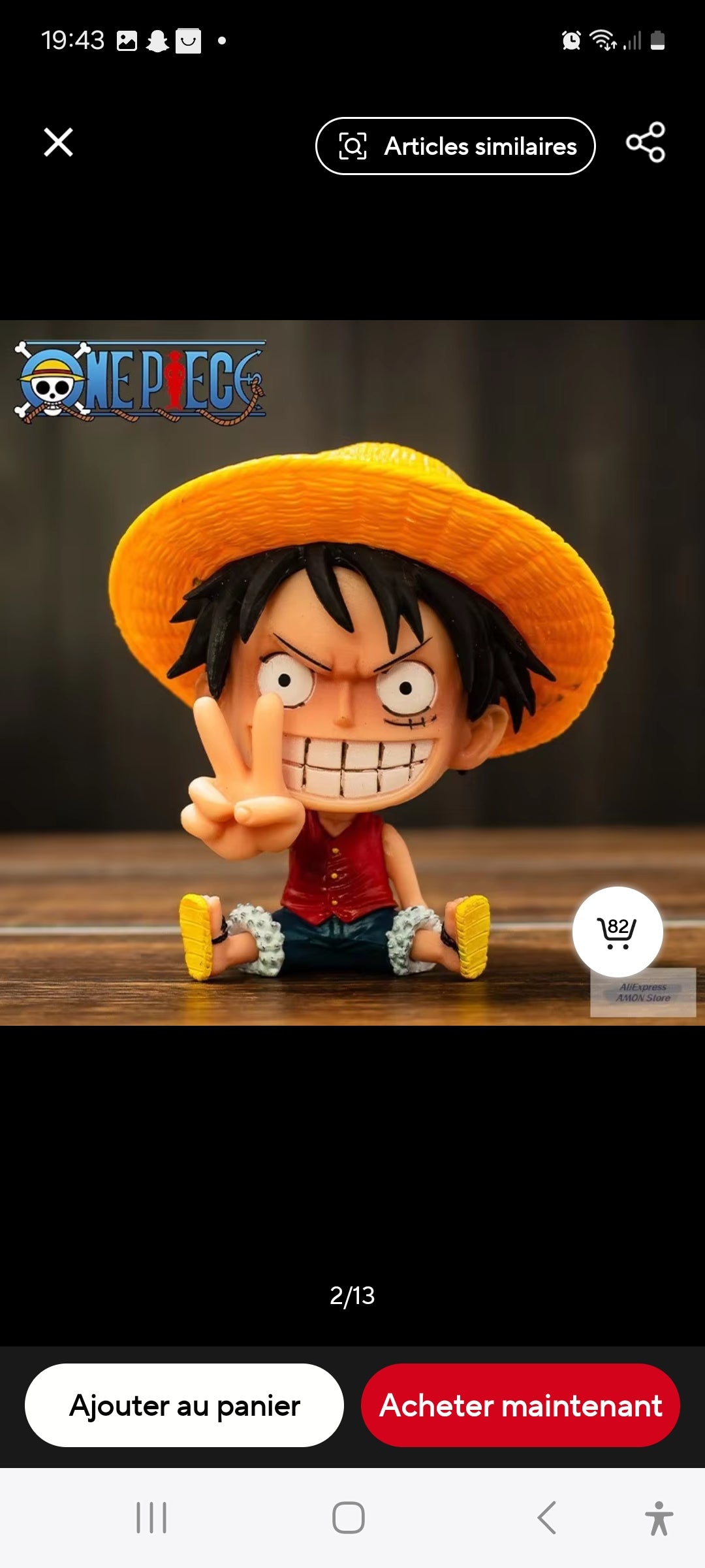 Figurine one piece shibi statuette drôle collection décoration manga animé 8cm sans boîte originale jouet déco idée cadeau anniversaire Noël Luffy Sanji zoro boa chopper ace