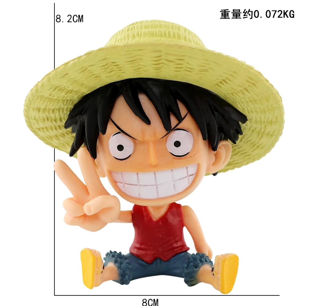 Figurine one piece shibi statuette drôle collection décoration manga animé 8cm sans boîte originale jouet déco idée cadeau anniversaire Noël Luffy Sanji zoro boa chopper ace