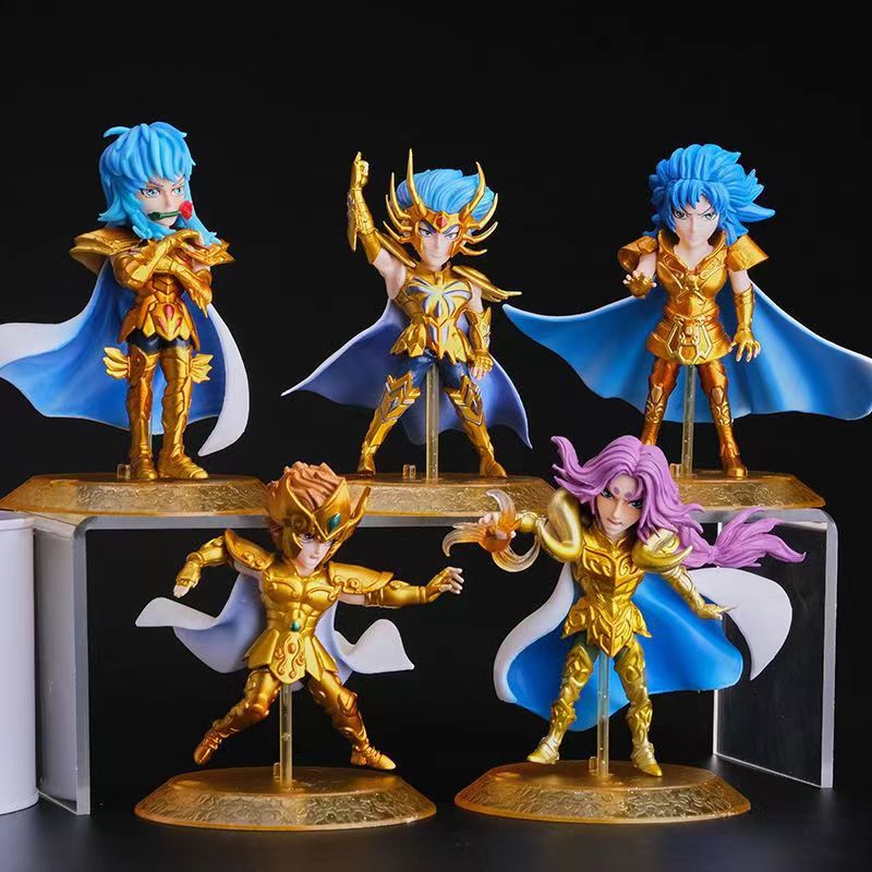 Figurines saint seiya lot de 5 pieces chevalier d'or 10cm