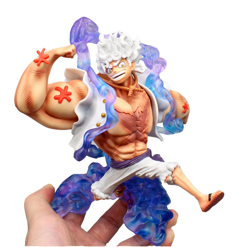 Figurine One Piece luffy gear 5 Figure GK Fifth Gear Luffy Nika Figure Muscular Man Hercules PVC Action Figure Toy Collectible Model Doll Kids Gift 18 cm