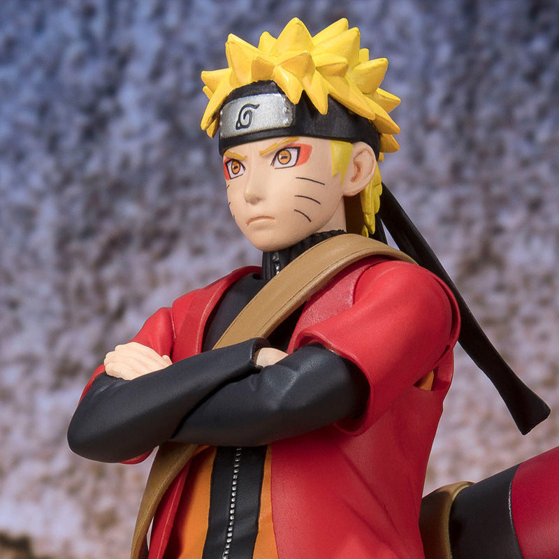 Figurine naruto uzumaki avec tete interchangeable et accessoires