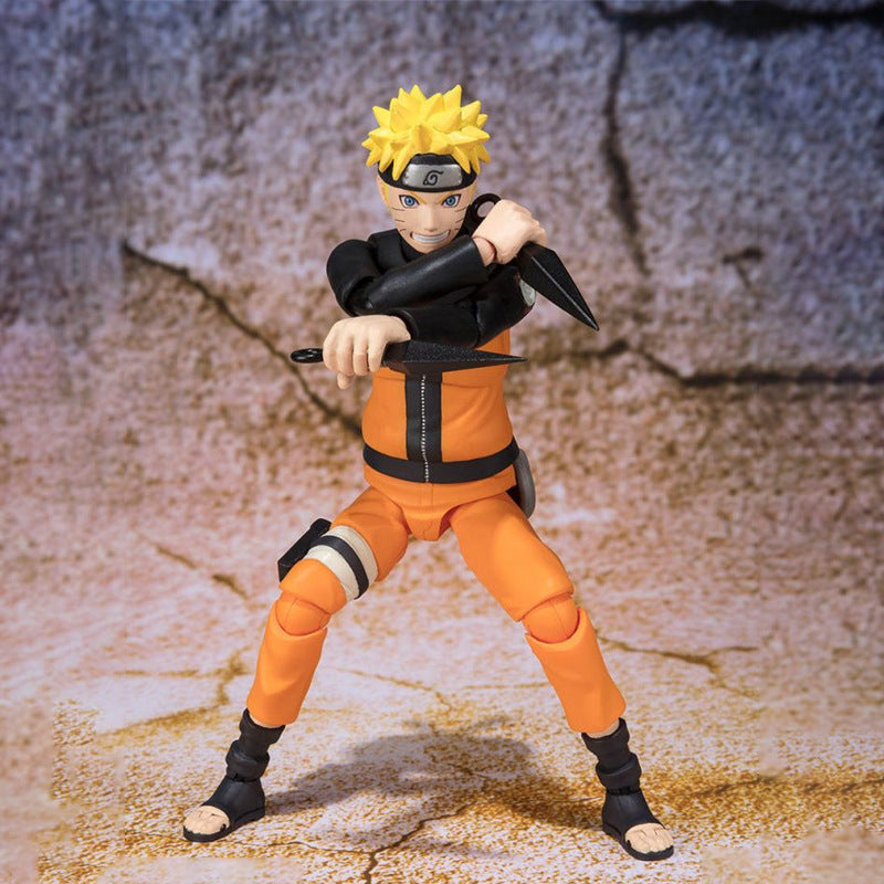 Figurine naruto uzumaki avec tete interchangeable et accessoires