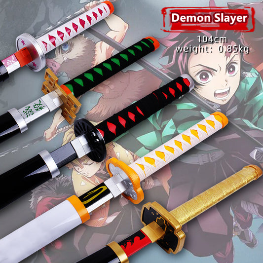 Sabre demon slayer katana decoration realiste tout les principaux personnages taille 1 metre