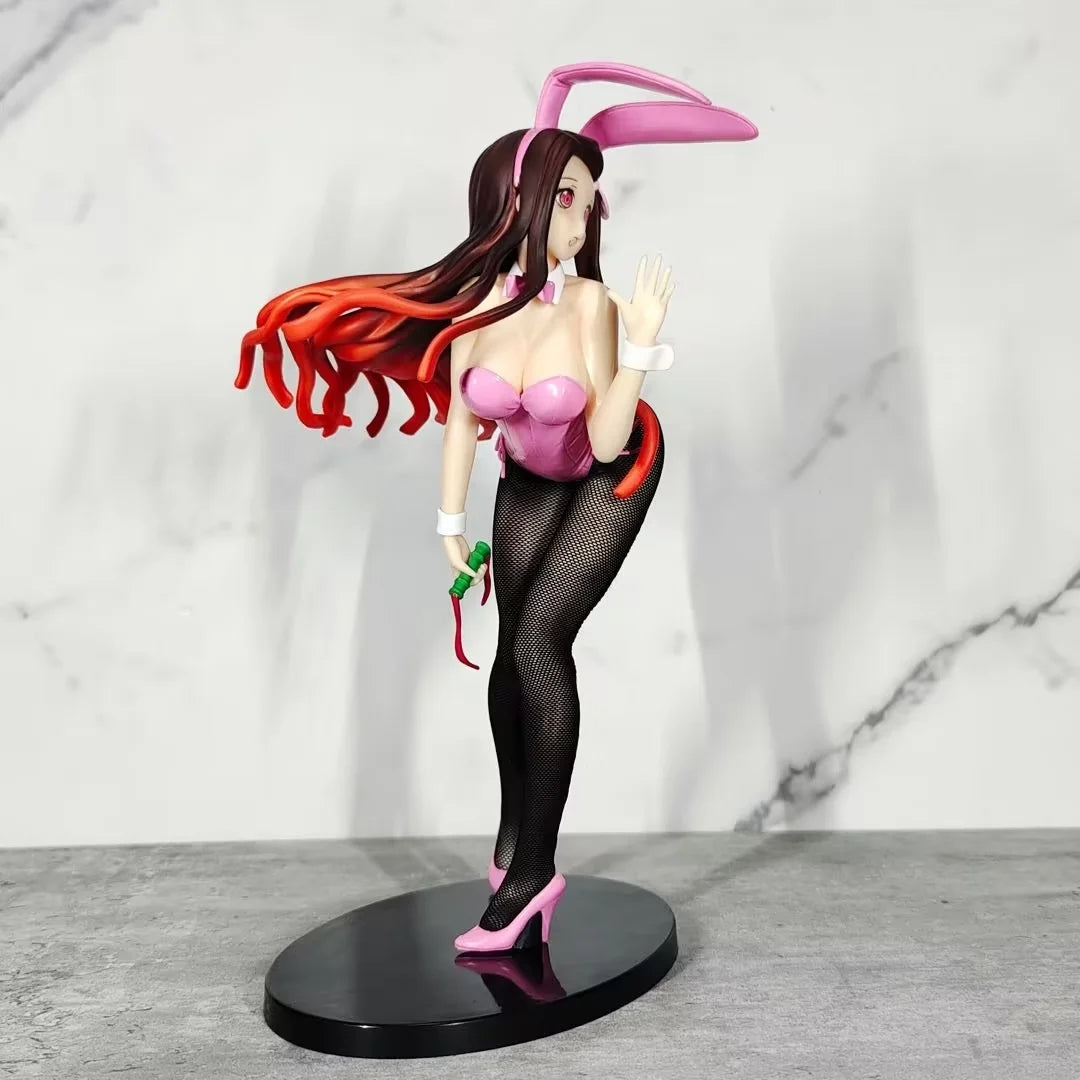 Figurine nezuko sexy statuette costume lapin demon slayer 25 cm