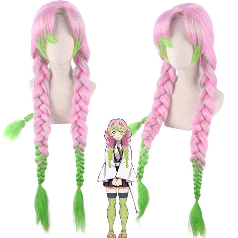 Wig mitsuti cosplay demon slayer