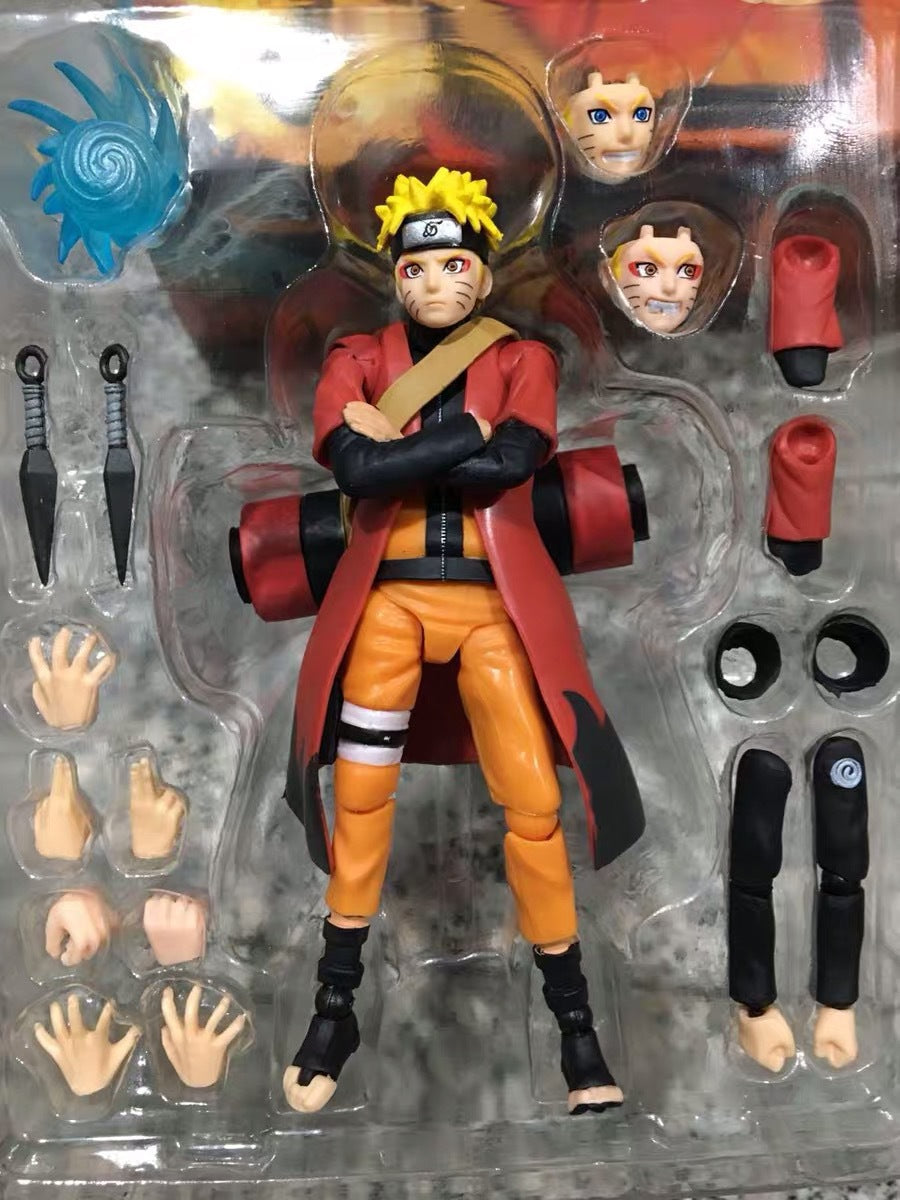 Figurine naruto uzumaki avec tete interchangeable et accessoires