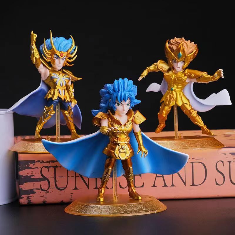 Figurines saint seiya lot de 5 pieces chevalier d'or 10cm