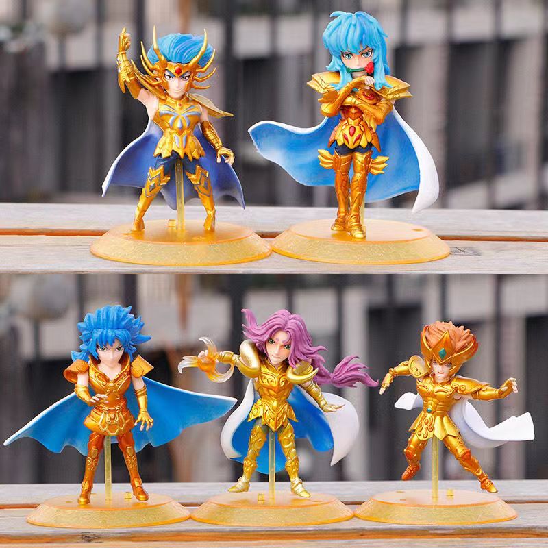 Figurines saint seiya lot de 5 pieces chevalier d'or 10cm