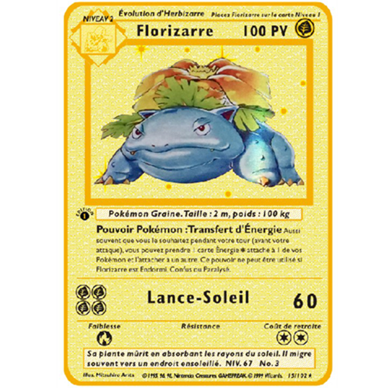 Pokemon cartes metal version francaise 12 pieces