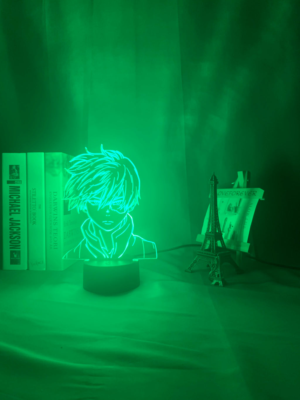 My hero academia veilleuse lampe led 16 couleurs avec telecommande