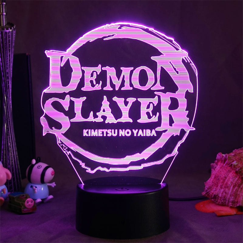 Demon slayer veilleuse 16 couleurs lampe led decoration manga