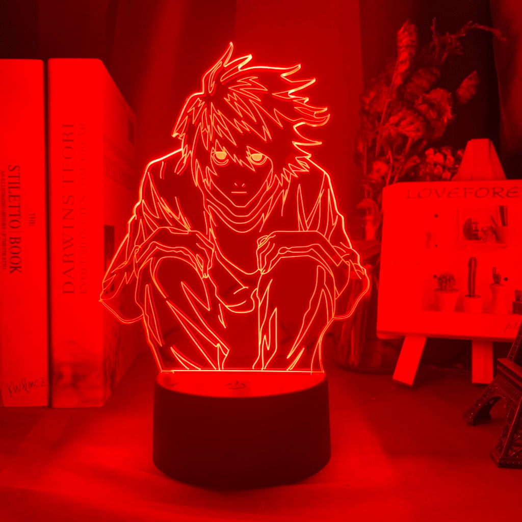 Death note veilleuse 16 couleurs lampe led decoration collection manga light L et ryuk