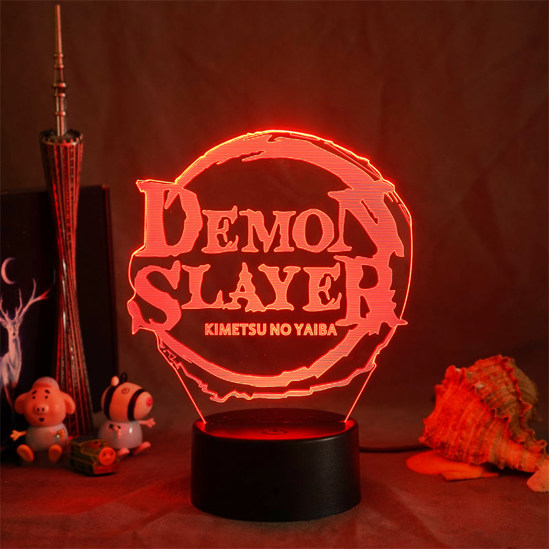 Demon slayer veilleuse 16 couleurs lampe led decoration manga