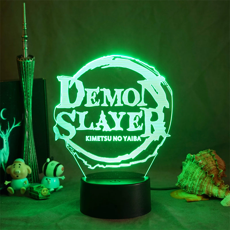 Demon slayer veilleuse 16 couleurs lampe led decoration manga