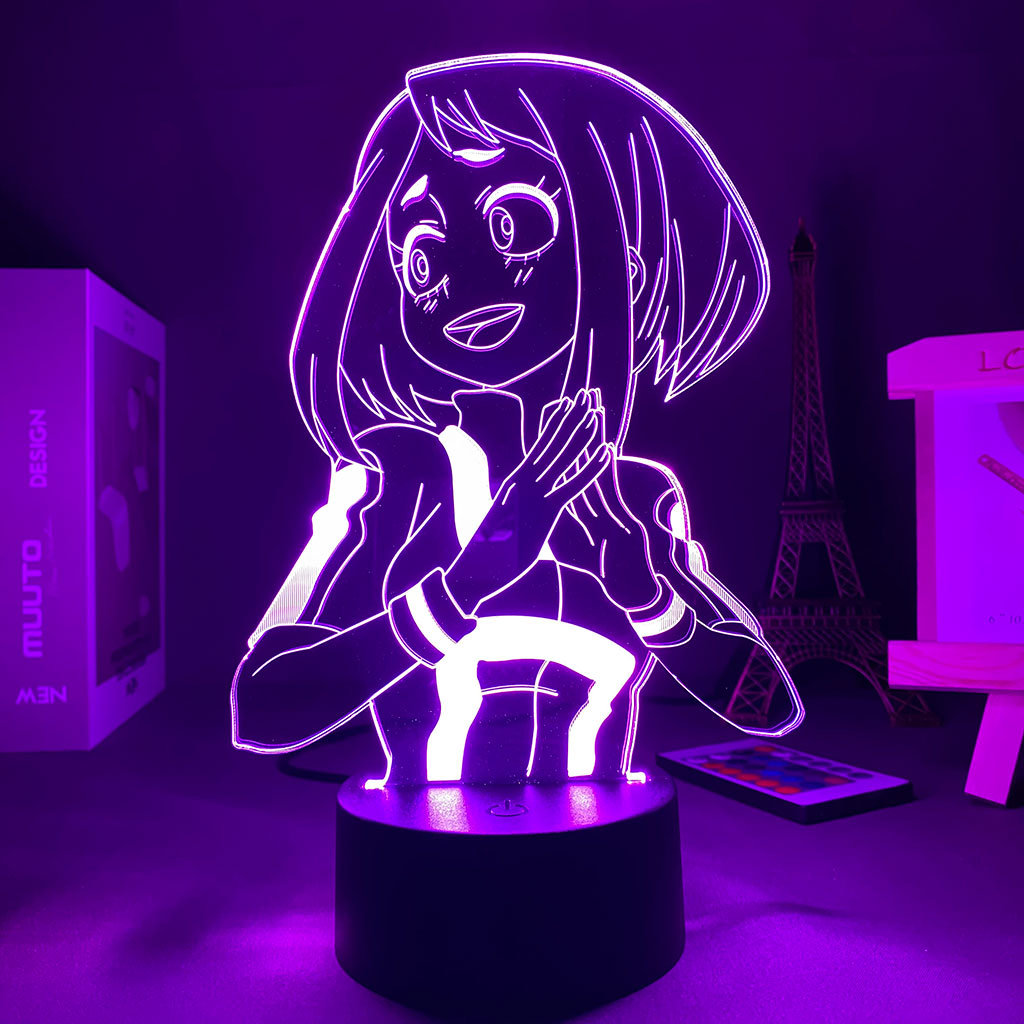 My hero academia veilleuse lampe led 16 couleurs avec telecommande